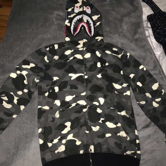 BAPE Camo Shark Hoodie